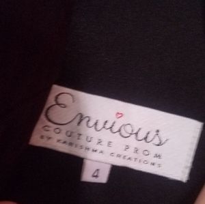 White and black prom dress evening gown